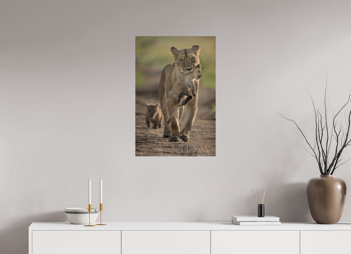 Lioness on the Move – Masai Mara
