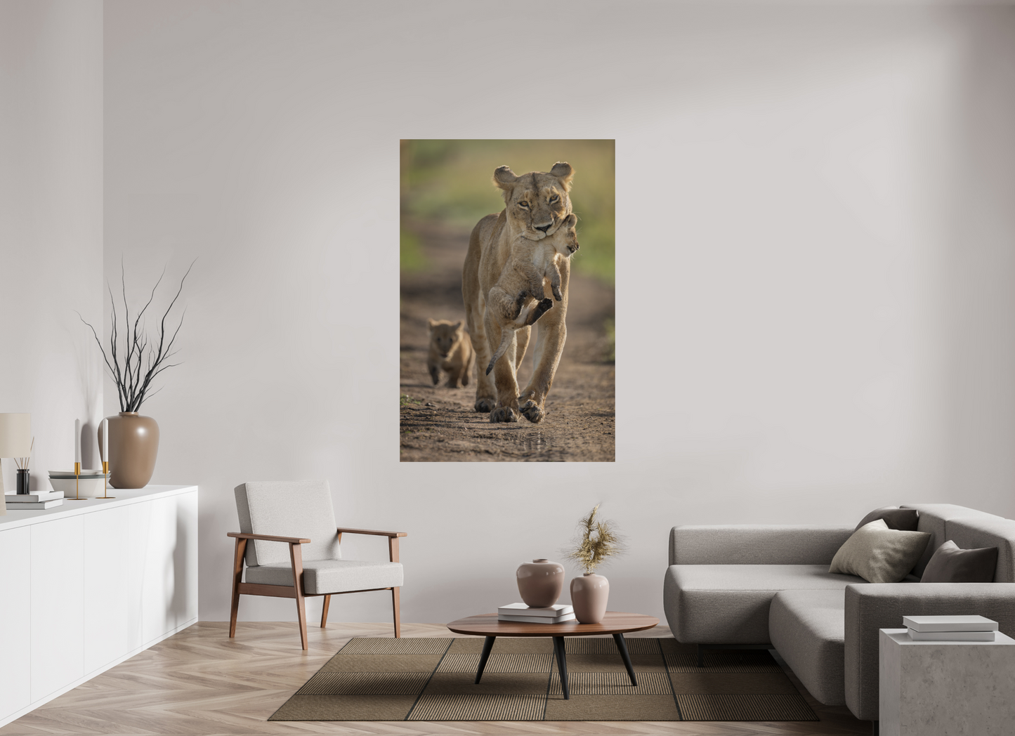 Lioness on the Move – Masai Mara